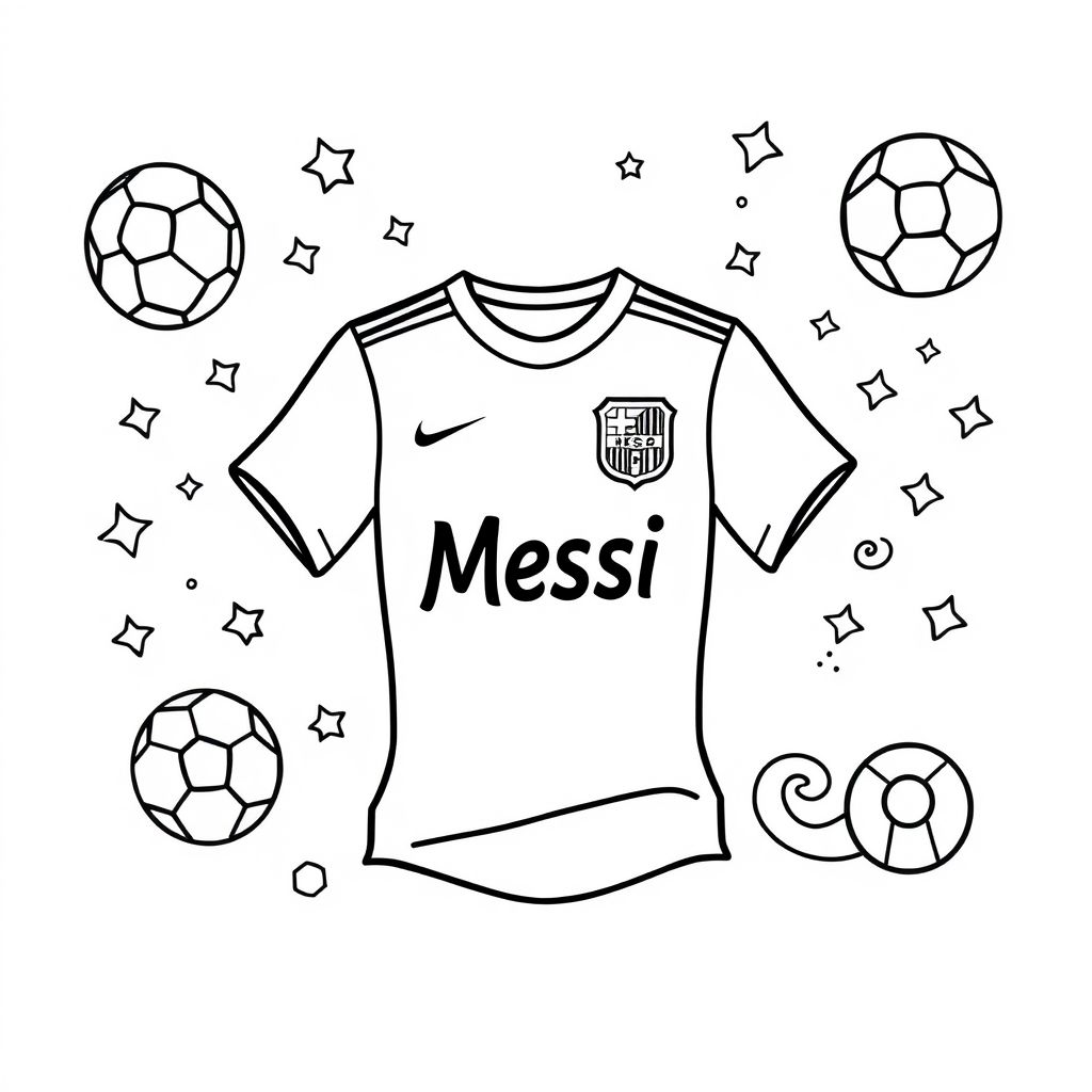Nghệ Thuật Tô Màu: Chữ M và Hình Ảnh Messi Sau Áo Đấu