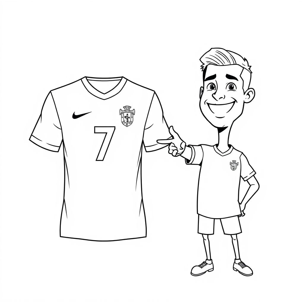 Khám phá hình tô màu sôi động của áo đấu bóng đá Portugal với biểu tượng Ronaldo nổi bật, mang đến niềm tự hào và cảm hứng cho các fan hâm mộ bóng đá!