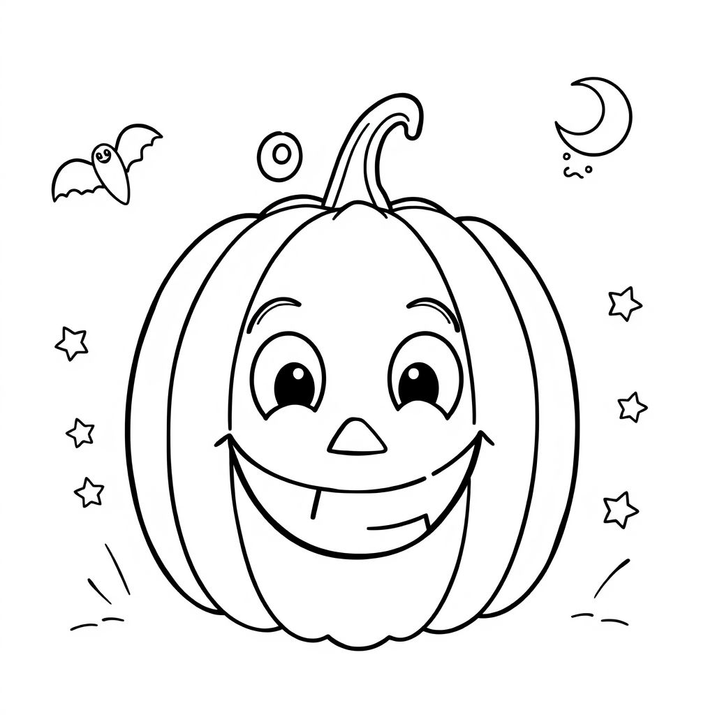 Tranh Tô Màu Quả Bí Ngô Halloween Cho Bé - Ý Tưởng Sáng Tạo Và Phong Cách Hiện Đại
