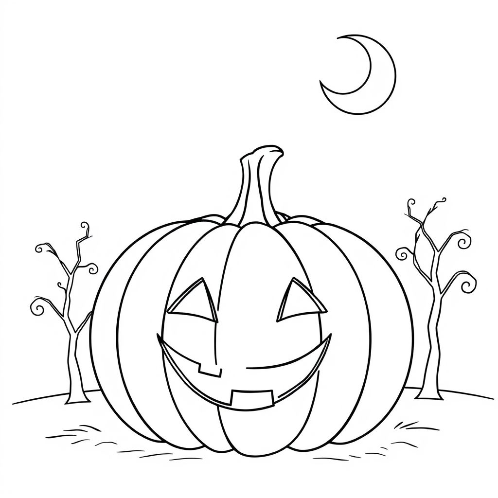 Khám phá thế giới bí ngô rực rỡ trong đêm Halloween qua hình tô màu sinh động này! Hãy thỏa thích sáng tạo và biến tấu quả bí ngô trở nên thật lung linh, kỳ bí giữa đêm tối ma mị!