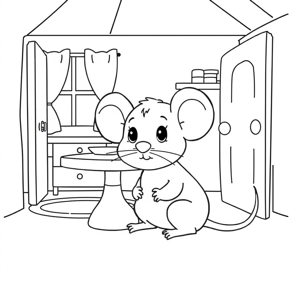 Khám phá thế giới của con chuột nhỏ xinh qua hình tô màu trong nhà, mang đến niềm vui sáng tạo và học hỏi cho bé yêu!