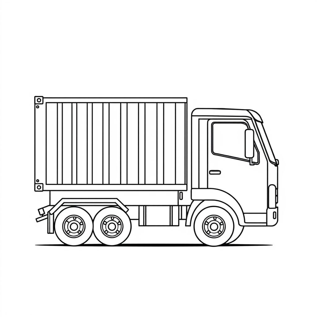 Ý Tưởng Tô Màu Xe Container Đơn Giản - Xu Hướng Nghệ Thuật Hiện Đại