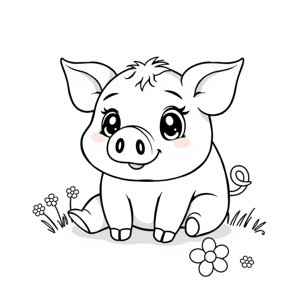 Khám phá thế giới động vật qua hình tô màu con heo dễ thương này! Thỏa sức sáng tạo và làm phong phú thêm bộ sưu tập tranh tô màu của bạn!