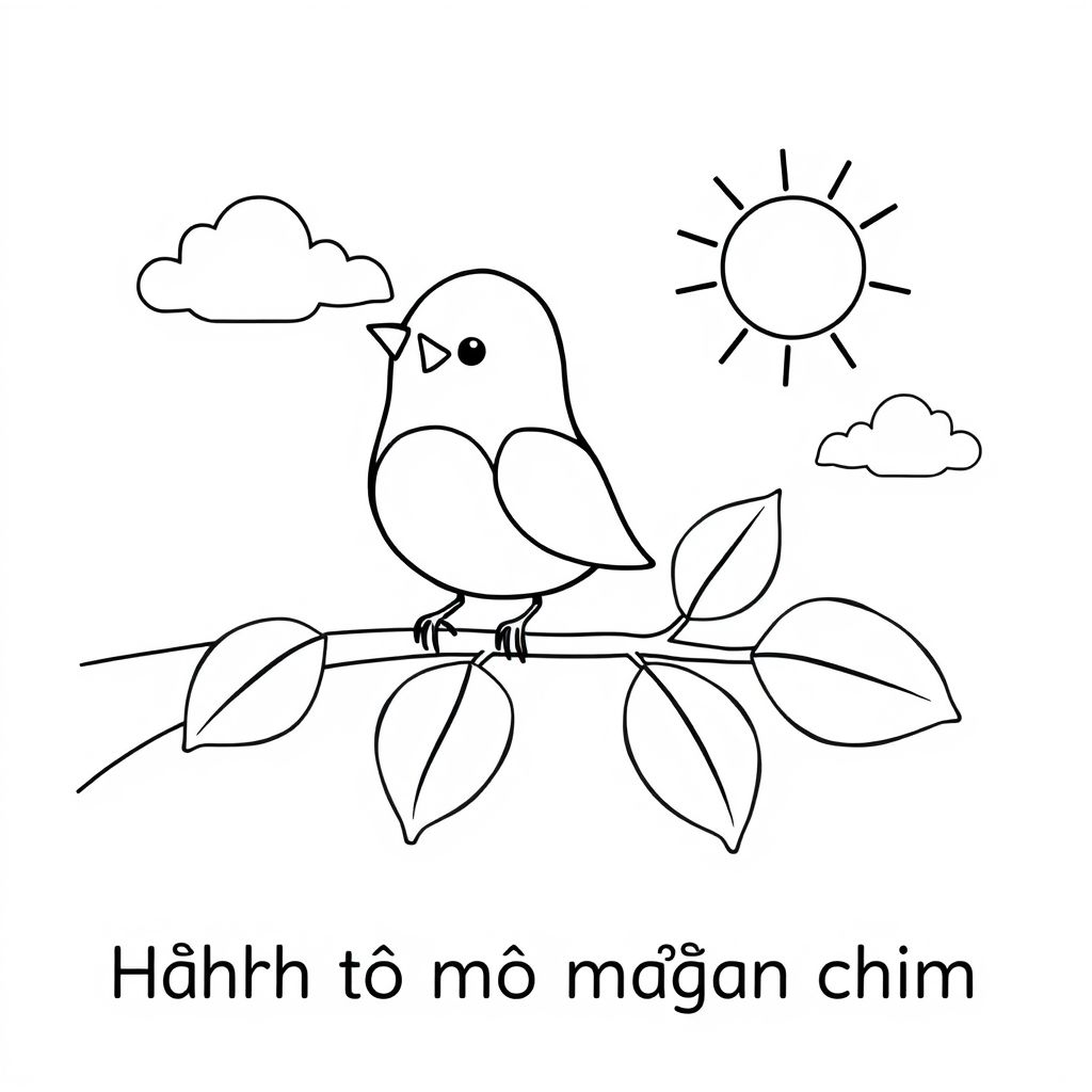 Khám phá thế giới màu sắc qua hình tô màu đàn chim xinh xắn, nơi những con chim bay lượn tự do trong bầu trời trong xanh.