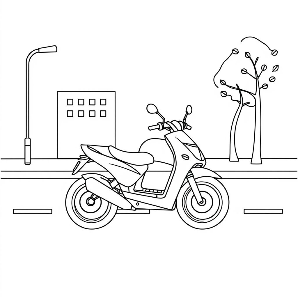 Khám phá thế giới qua hình tô màu mô tô chạy trên đường phố sôi động, khơi nguồn đam mê và sáng tạo của bạn!