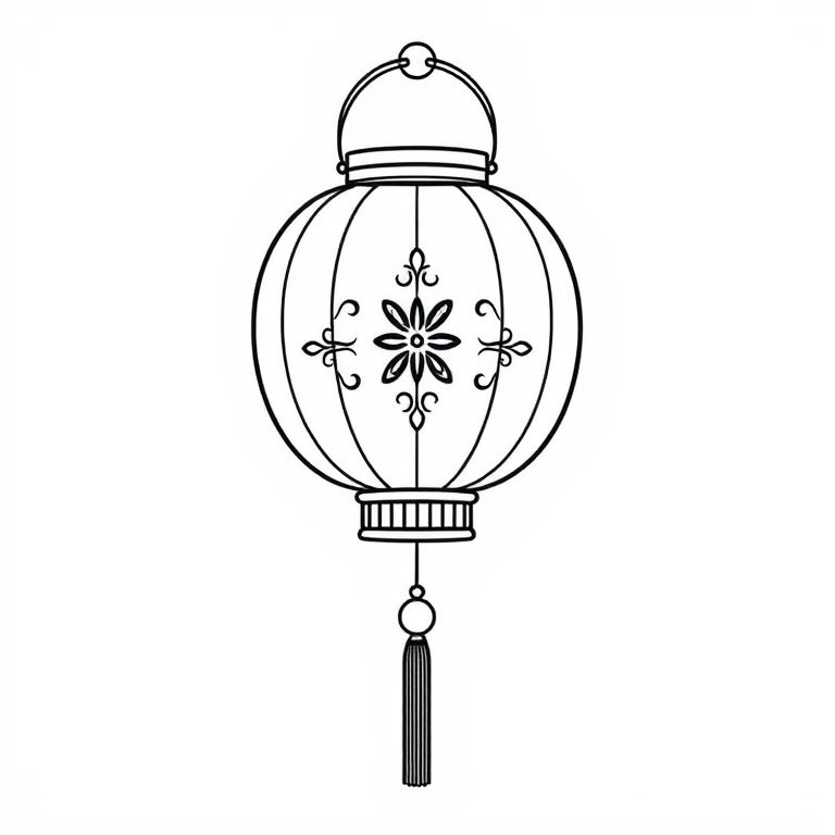120+ mẫu hình tô màu lồng đen trung thu và Lồng đèn miễn phí cho bé - Tải ngay!