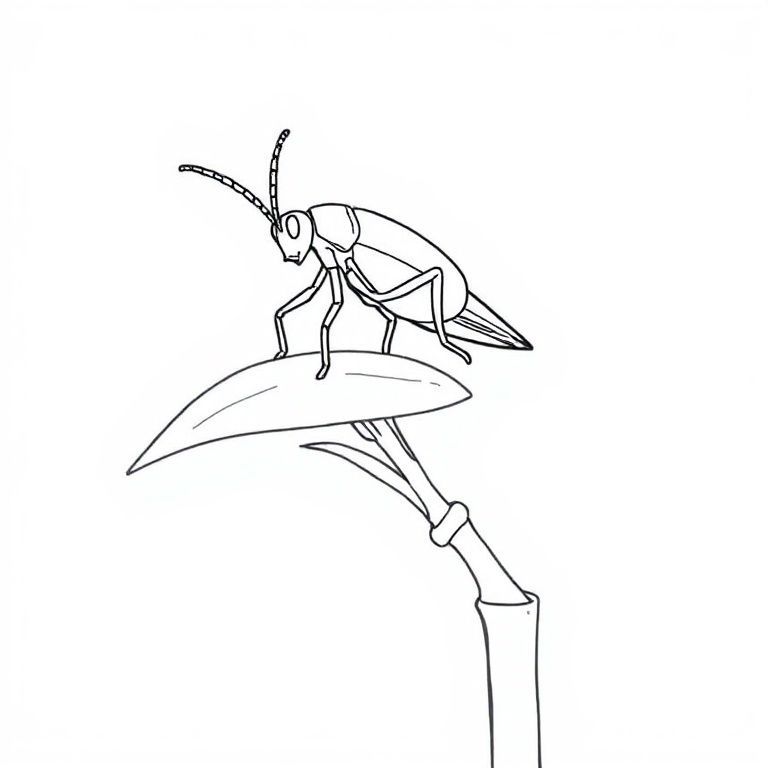 Hơn 50 mẫu hình tô màu Con cào cào trên lá tre miễn phí cho bé - Tải và in dễ dàng