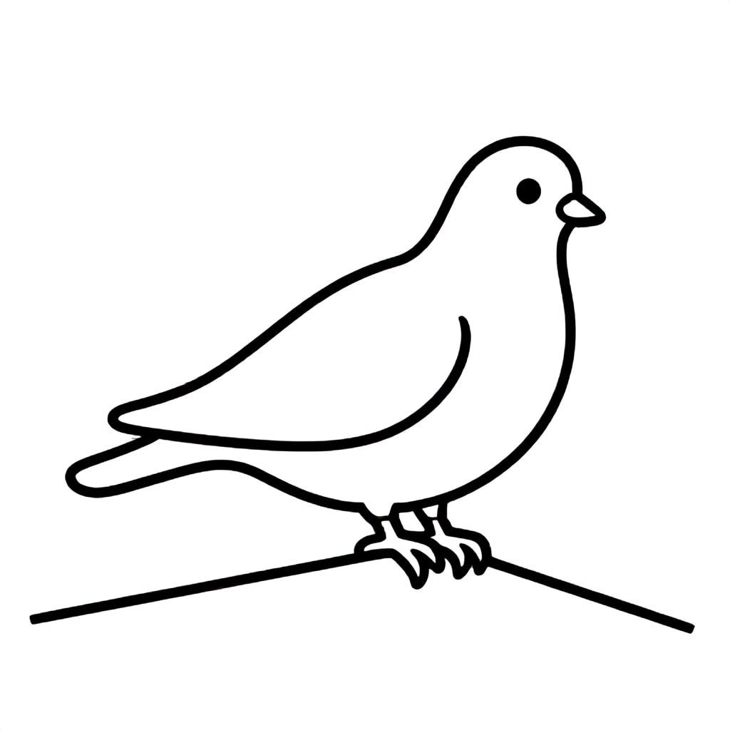 70+ mẫu hình tô màu chim bồ câu trên mái nhà miễn phí cho bé - Tải và in đẹp