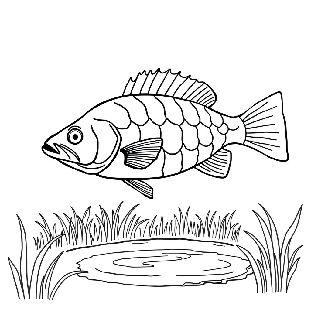 Hình Tô Màu Cá Rô Đồng Quen Thuộc