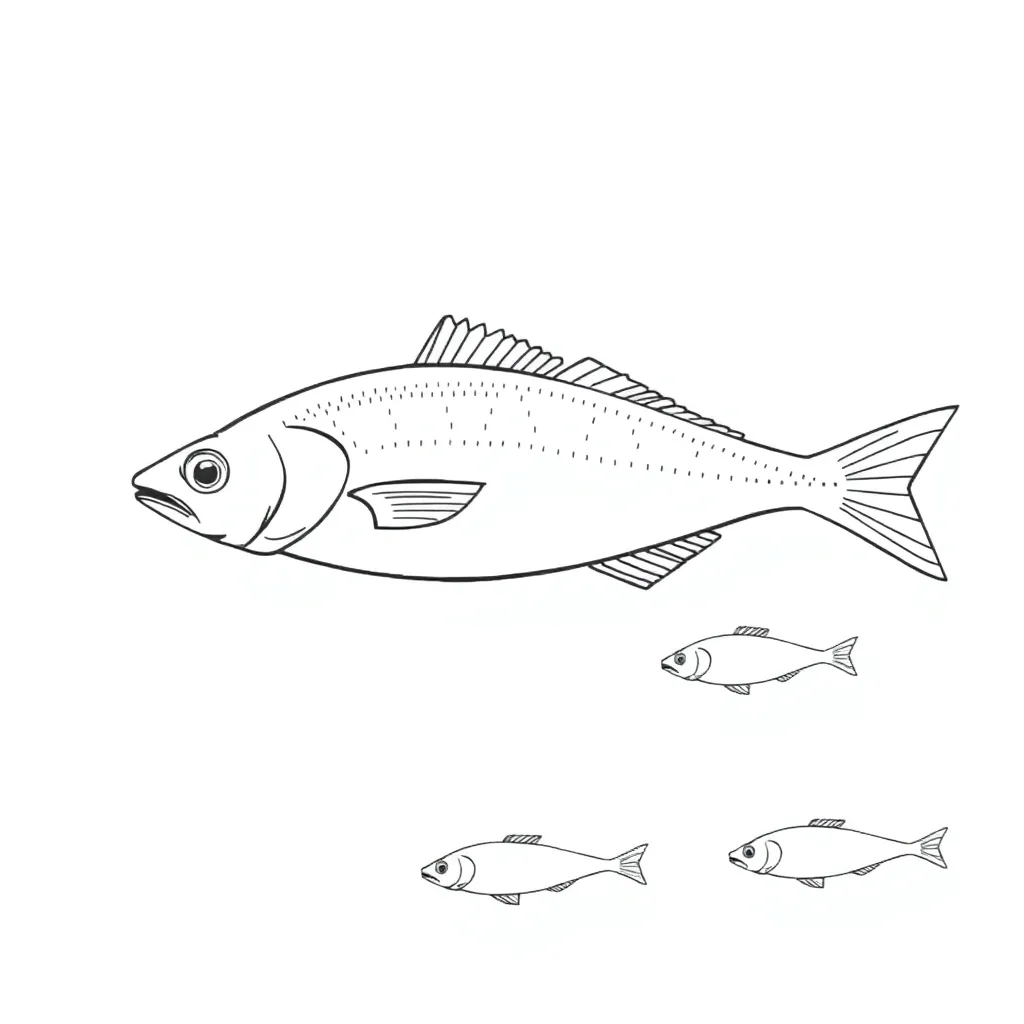 Hình Tô Màu Cá Trích Dễ Thương