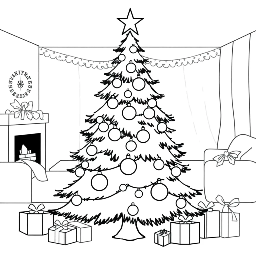 +100 Mẫu Hình Tô Màu Cây Thông Noel Miễn Phí