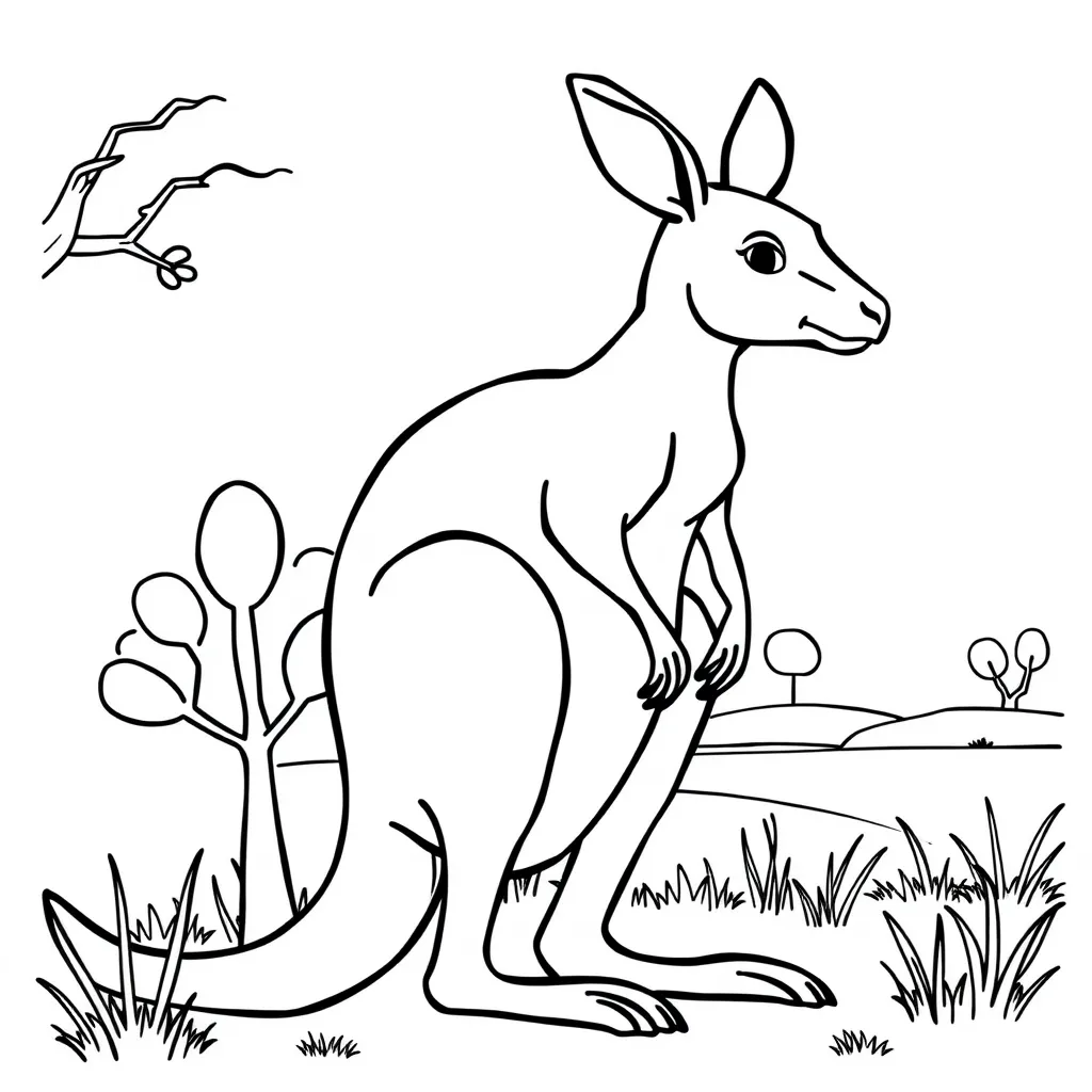 Tải Hình Tô Màu Kangaroo Cho Bé Vui Chơi
