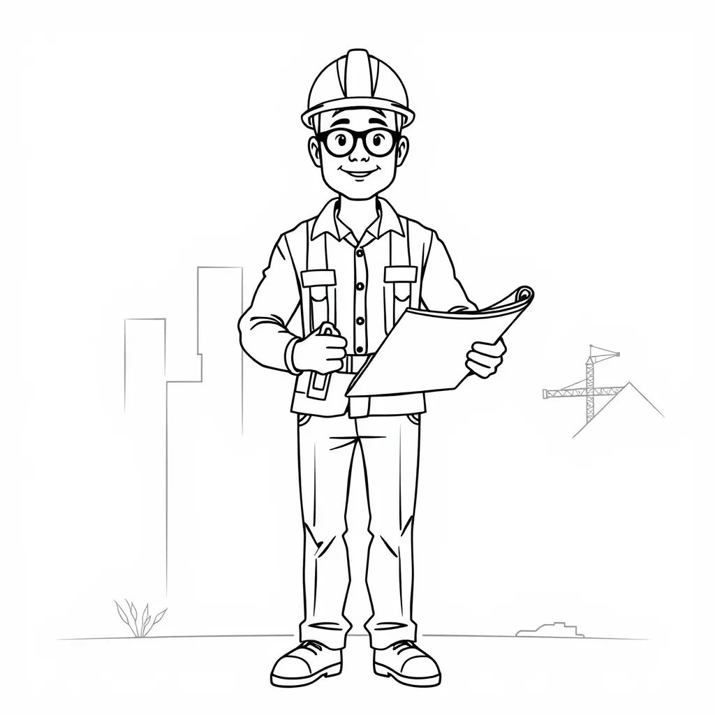 Tải Hình Tô Màu Kiến Trúc Sư Cho Bé Vui Chơi