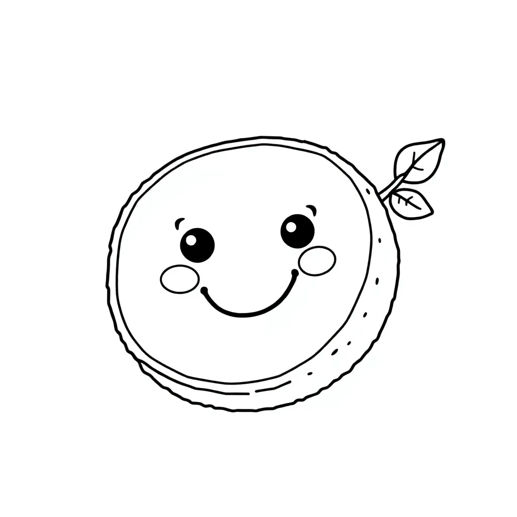Quả Kiwi - Nghệ Thuật Tô Màu Với Hình Ảnh Quả Kiwi Có Mặt Cười Đáng Yêu