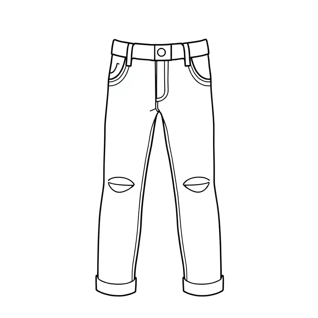 +100 Mẫu Hình Tô Màu Quần Jean Miễn Phí