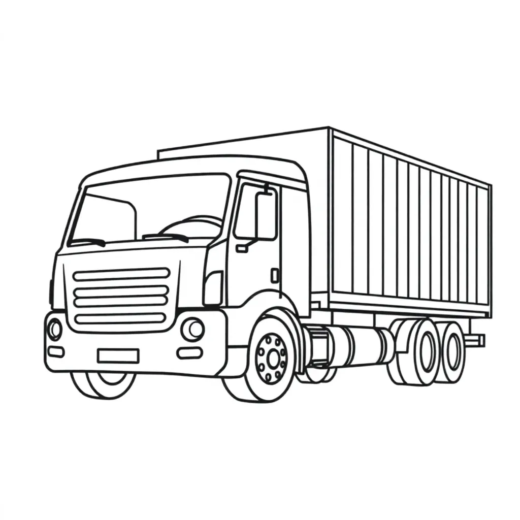 +100 Mẫu Hình Tô Màu Xe Container Miễn Phí
